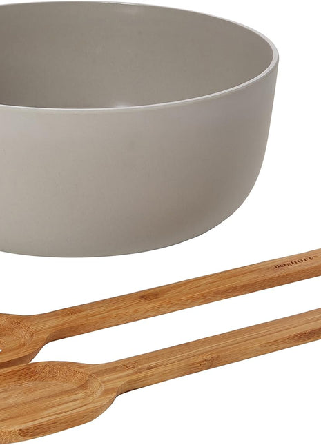 BergHoff Leo 3 Pcs Salad Bowl Set with Bamboo Servers