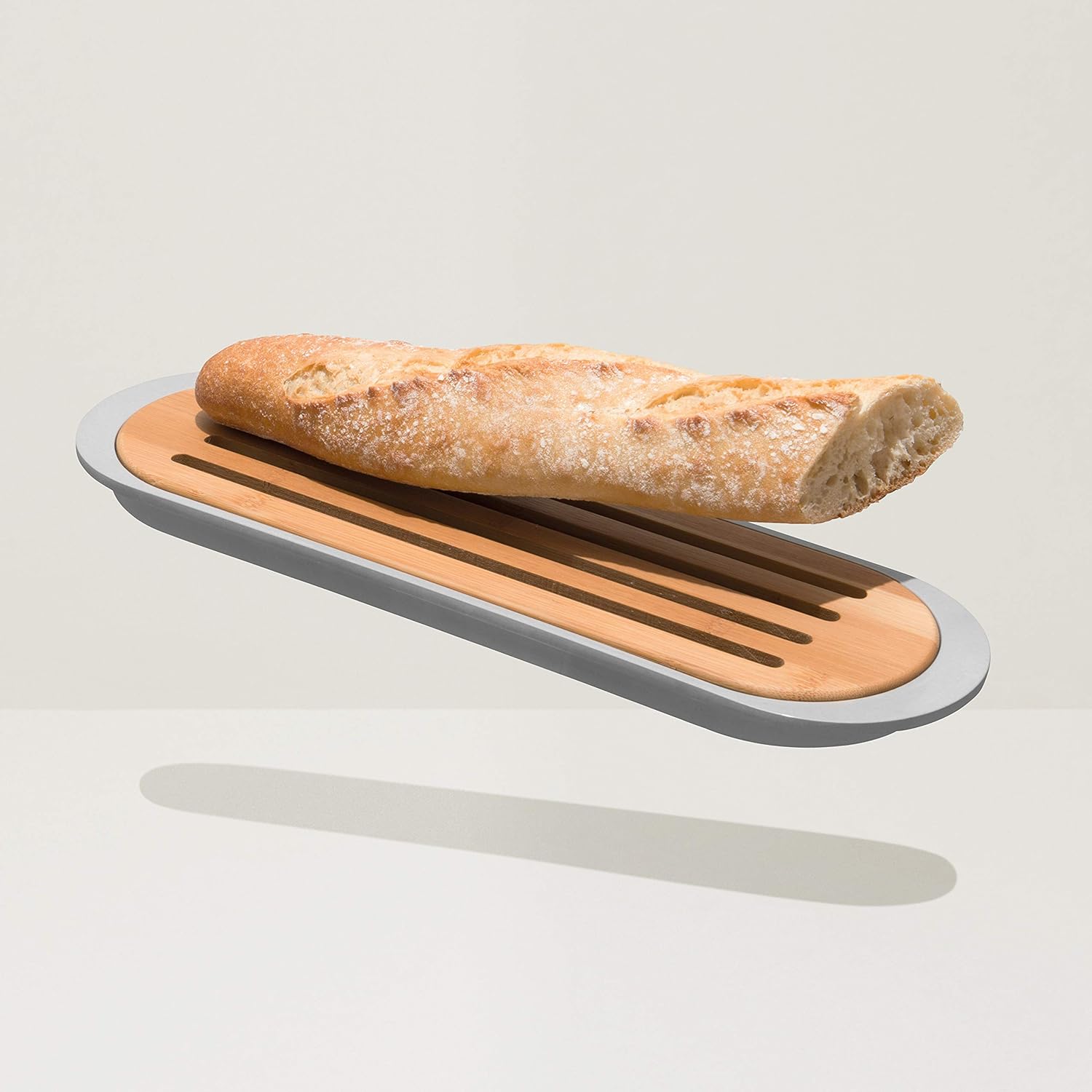 BergHoff Leo Bamboo Baguette cutting board with crumb tray