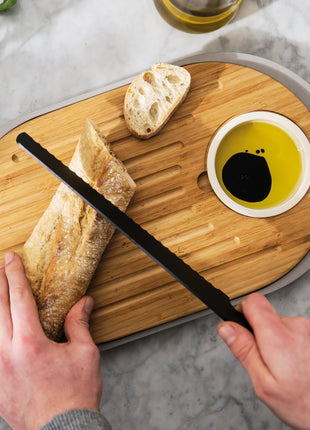 BergHoff Leo Two-Sided Bamboo Tapas Cutting Board with Tray