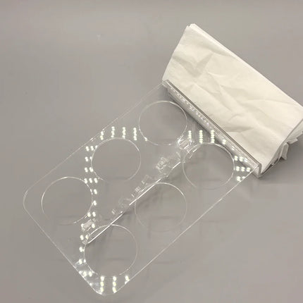 Zee Designs Plexi Glass Arabic Coffee Cup with Coaster/Napkin Holder