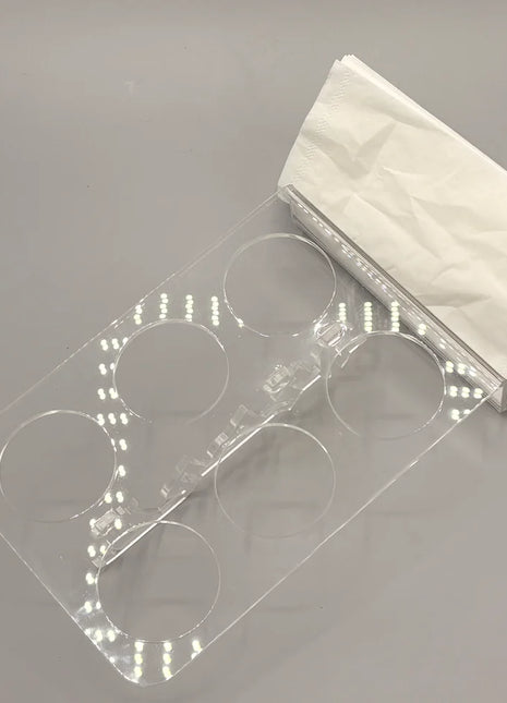 Zee Designs Plexi Glass Arabic Coffee Cup with Coaster/Napkin Holder