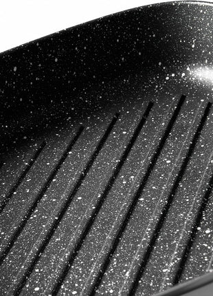 BergHoff Gem Square Grill Pan with Detachable Handle Grey 28 cm