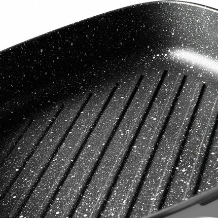 BergHoff Gem Square Grill Pan with Detachable Handle Grey 28 cm