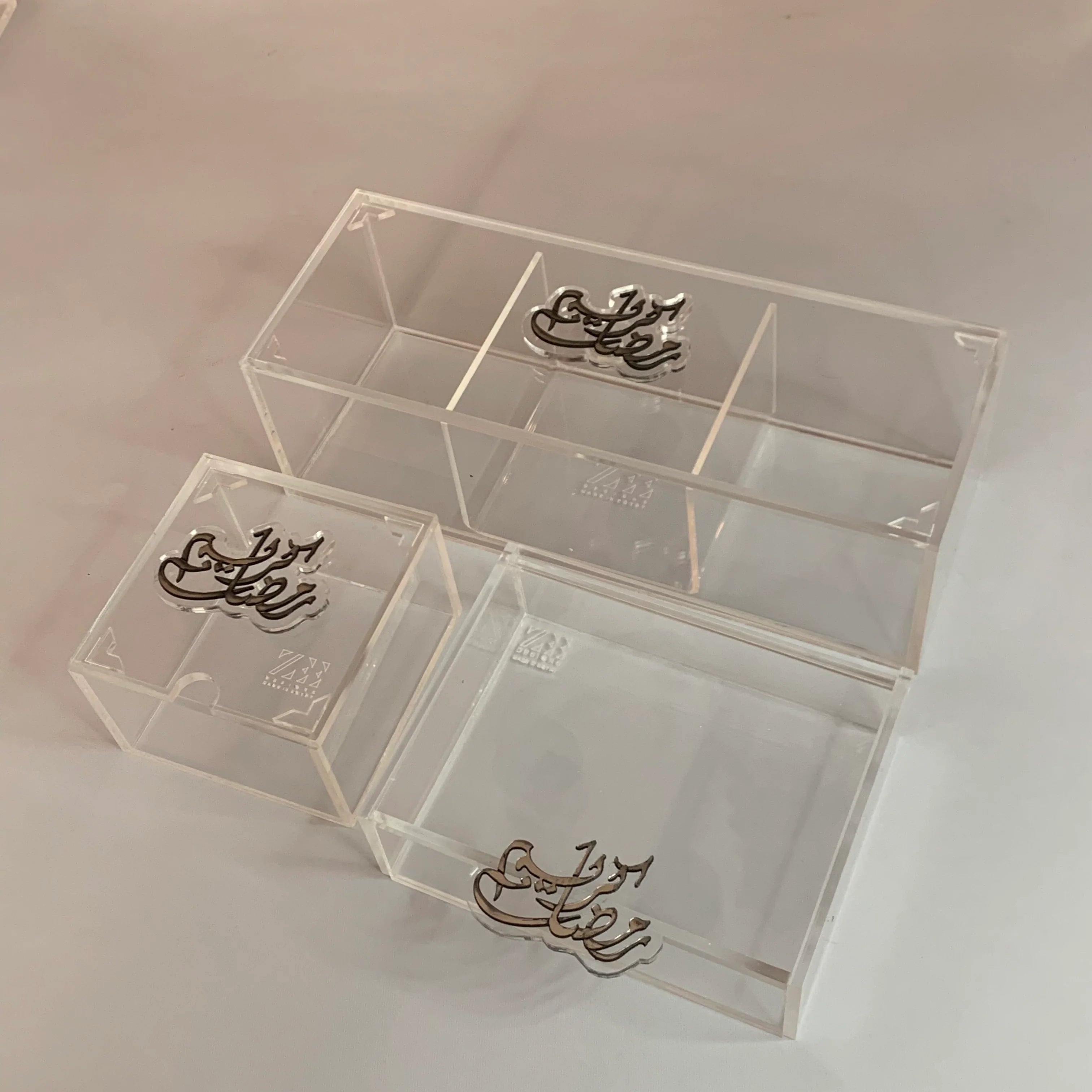 Zee Designs Plexi Glass Ramadan Kareem Boxes