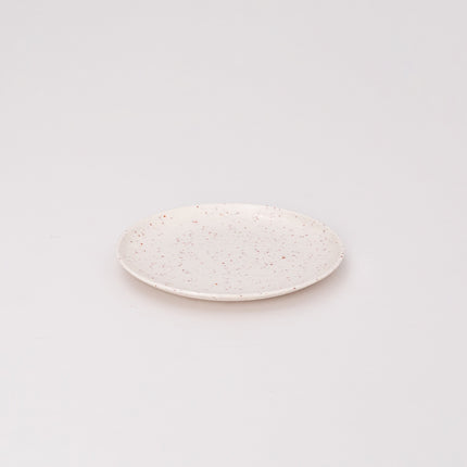 Bright Designs Melamine Small Plate Set of 6 (D 18cm) Creamy with Brown (Summer Collection)