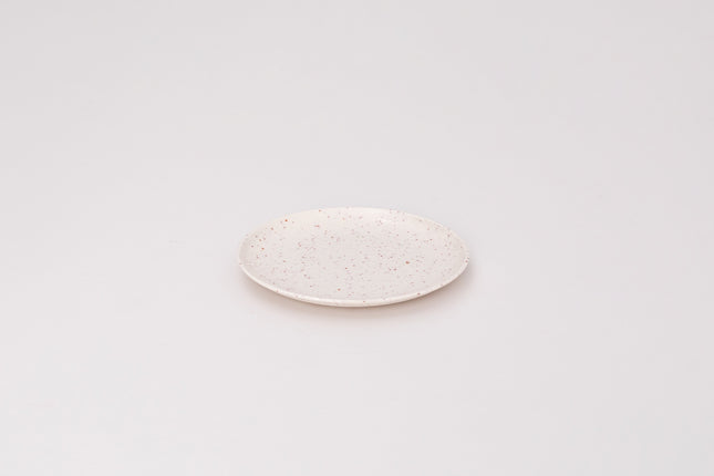 Bright Designs Melamine Small Plate Set of 6 (D 18cm) Creamy with Brown (Summer Collection)
