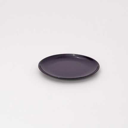 Bright Designs Melamine Small Plate Set of 6 (D 18cm) Black with Stoned -Purple
