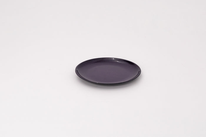 Bright Designs Melamine Small Plate Set of 6 (D 18cm) Black with Stoned -Purple