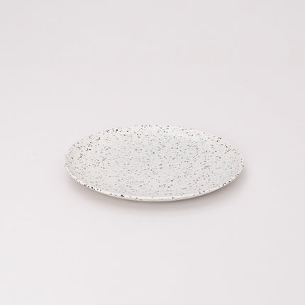 Bright Designs Melamine Small Plate Set of 6 (D 18cm) Creamy with Black (Summer Collection)