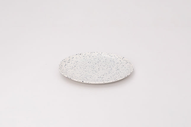 Bright Designs Melamine Small Plate Set of 6 (D 18cm) Creamy with Black (Summer Collection)