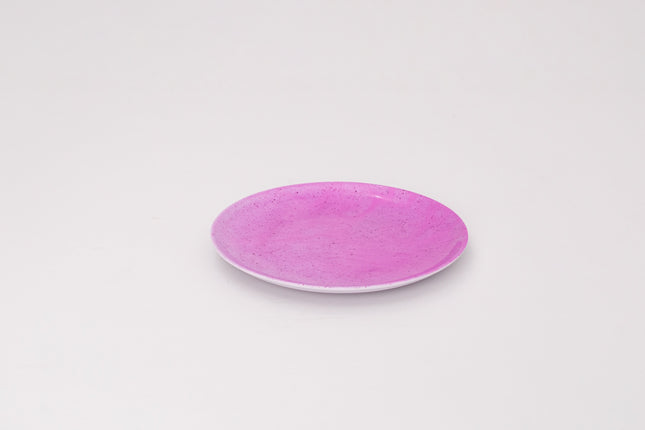 Bright Designs Melamine Dinner Plate Set of 6 (D 22cm) Stoned with Purple  (Summer Collection)