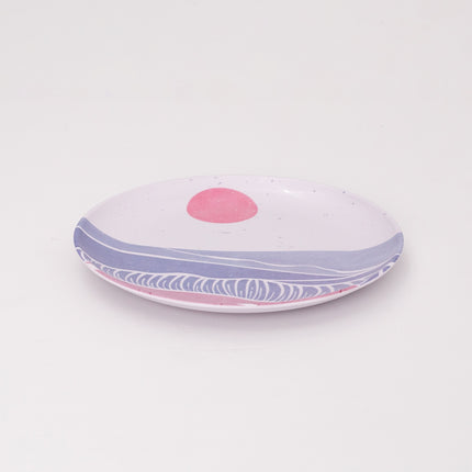 Bright Designs Melamine Dinner Plate Set of 6 (D 22cm) Wave (Summer Collection)