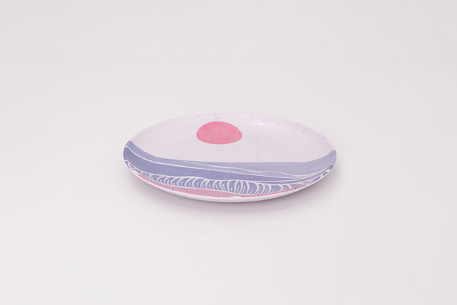 Bright Designs Melamine Dinner Plate Set of 6 (D 22cm) Wave (Summer Collection)
