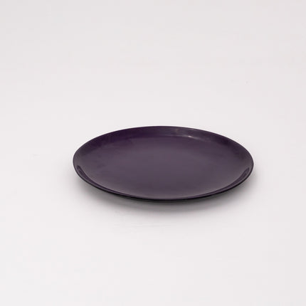 Bright Designs Melamine Dinner Plate  Set of 6 (D 22cm)Black with stoned -Purple (Summer Collection)