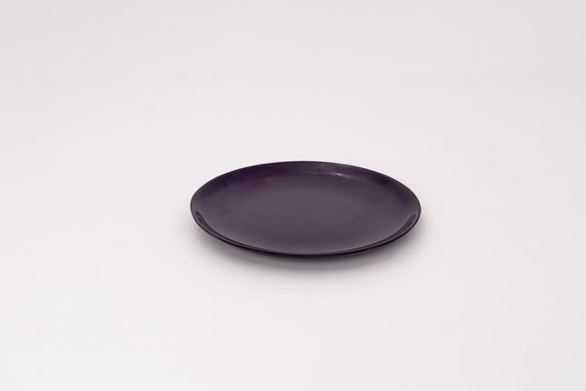 Bright Designs Melamine Dinner Plate  Set of 6 (D 22cm)Black with stoned -Purple (Summer Collection)