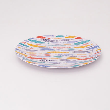 Bright Designs Melamine Dinner Plate  Set of 6 (D 26cm) Fish'n'fish (Summer Collection)