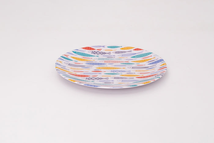 Bright Designs Melamine Dinner Plate  Set of 6 (D 26cm) Fish'n'fish (Summer Collection)