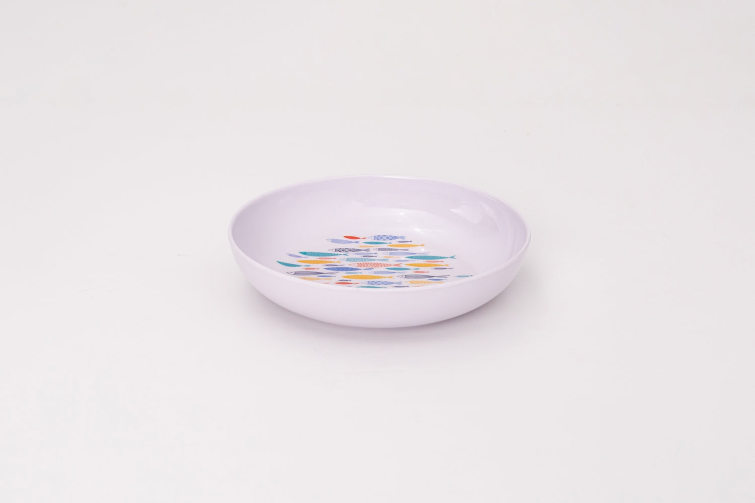 Bright Designs Melamine Deep Dish Set of 6 (D 22cm H 5cm) Fish'n'fish (Summer Collection)