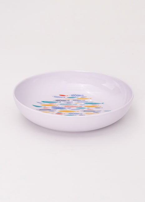 Bright Designs Melamine Deep Dish Set of 6 (D 22cm H 5cm) Fish'n'fish (Summer Collection)