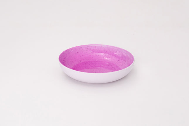 Bright Designs Melamine Deep Dish Set of 6 (D 22cm H 5cm) Stoned with Purple (Summer Collection)