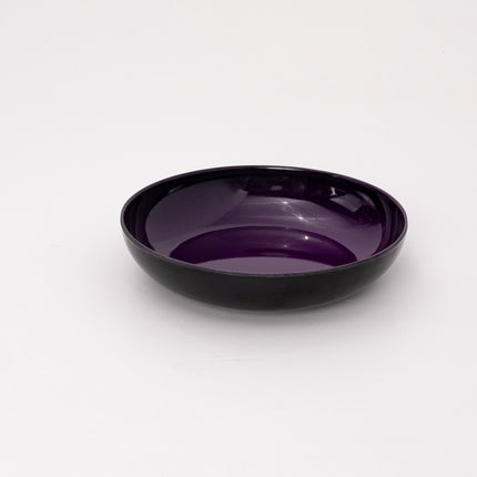Bright Designs Melamine Deep Dish Set of 6 (D 22cm H 5cm) Black with Stoned -Purple (Summer Collection)