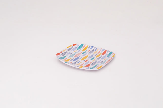 Bright Designs Melamine Small Plate (L 18cm W 18cm) Fish'n'fish (Summer Collection)