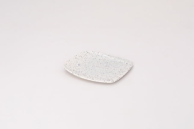 Bright Designs Melamine Small Plate (L 18cm W 18cm) Creamy with Black (Summer Collection)