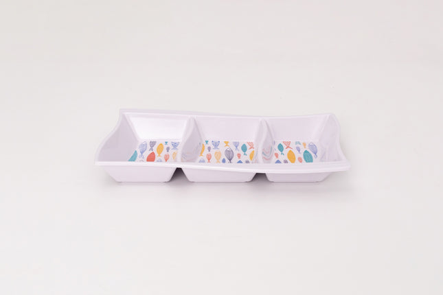 Bright Designs Melamine Savory Tray Set of 2 (L 30cm W 19cm H 3cm) Fish'n'fish (Summer Collection)