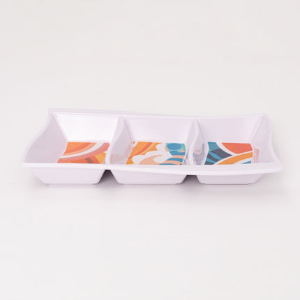 Bright Designs Melamine Savory Tray Set of 2 (L 30cm W 19cm H 3cm) AI (Summer Collection)