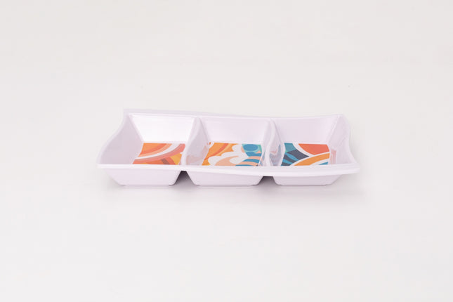 Bright Designs Melamine Savory Tray Set of 2 (L 30cm W 19cm H 3cm) AI (Summer Collection)