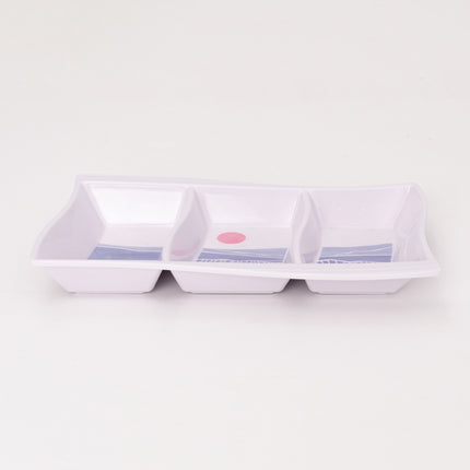 Bright Designs Melamine Savory Tray Set of 2 (L 30cm W 19cm H 3cm) Wave (Summer Collection)