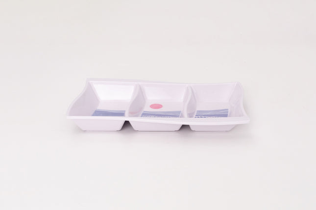 Bright Designs Melamine Savory Tray Set of 2 (L 30cm W 19cm H 3cm) Wave (Summer Collection)