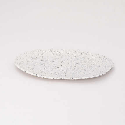 Bright Designs Melamine Matt Dinner Plate Set of 6 (30 cm) Creamy with Black (Summer Collection)