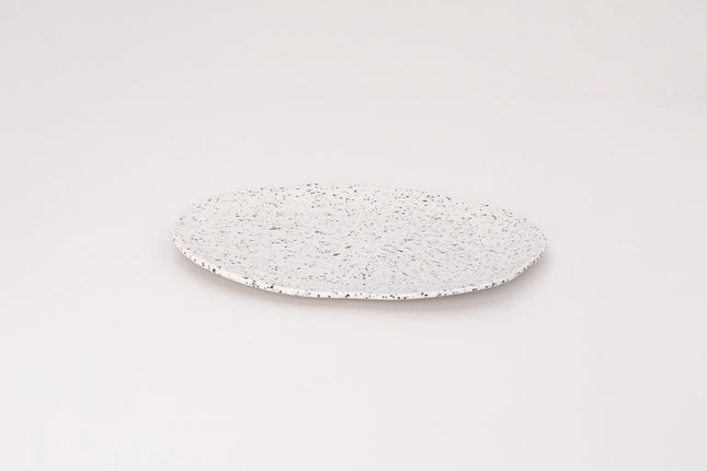 Bright Designs Melamine Matt Dinner Plate Set of 6 Creamy with Black