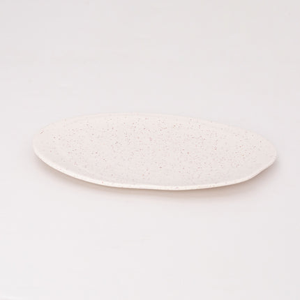 Bright Designs Melamine Matt Dinner Plate Set of 6 (30 cm) Creamy with Brown (Summer Collection)