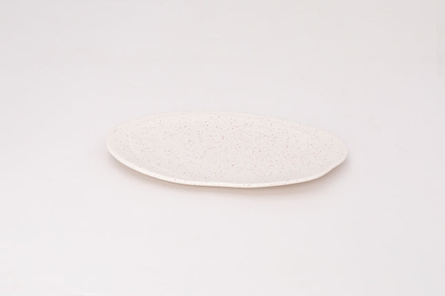 Bright Designs Melamine Matt Dinner Plate Set of 6 (30 cm) Creamy with Brown (Summer Collection)