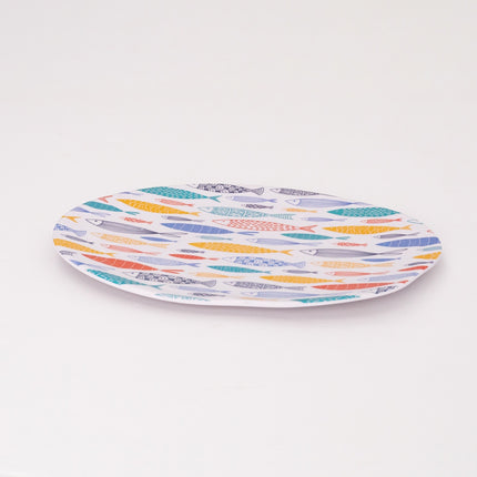 Bright Designs Melamine Matt Dinner Plate Set of 6 (30 cm) Fish'n'fish (Summer Collection)