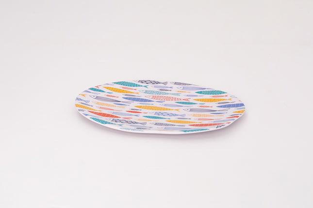 Bright Designs Melamine Matt Dinner Plate Set of 6 (30 cm) Fish'n'fish (Summer Collection)