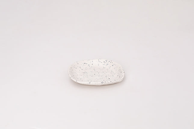 Bright Designs Melamine Matt Side Plate Set of 6 (16 cm) Creamy with Black (Summer Collection)