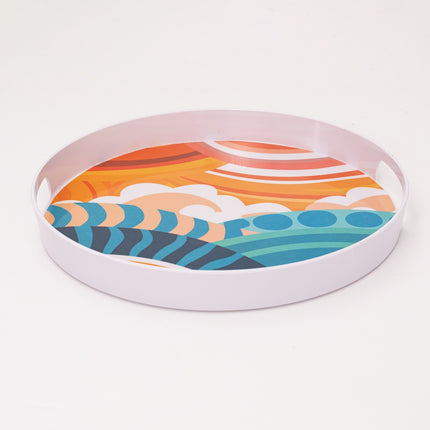 Bright Designs Melamine Round Tray Set of 1 (D 38cm) AI (Summer Collection)
