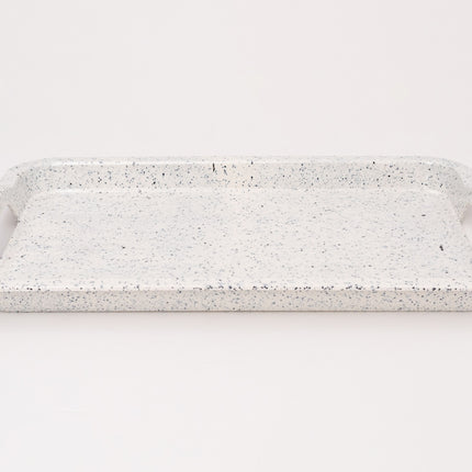 Bright Designs Melamine Rectangle Tray Set of 1 (L 55cm W 35cm) Creamy with Black (Summer Collection)