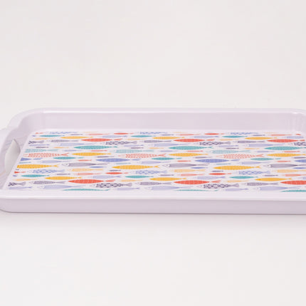 Bright Designs Melamine Rectangle Tray Set of 1 (L 55cm W 35cm) Fish'n'fish (Summer Collection)