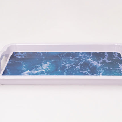 Bright Designs Melamine Rectangle Tray Set of 1 (L 55cm W 35cm) Ocean (Summer Collection)