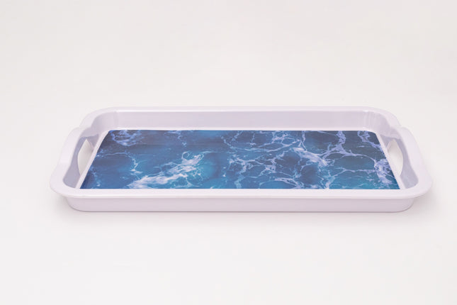 Bright Designs Melamine Rectangle Tray Set of 1 (L 55cm W 35cm) Ocean (Summer Collection)