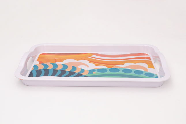 Bright Designs Melamine Rectangle Tray Set of 1 (L 55cm W 35cm) AI (Summer Collection)