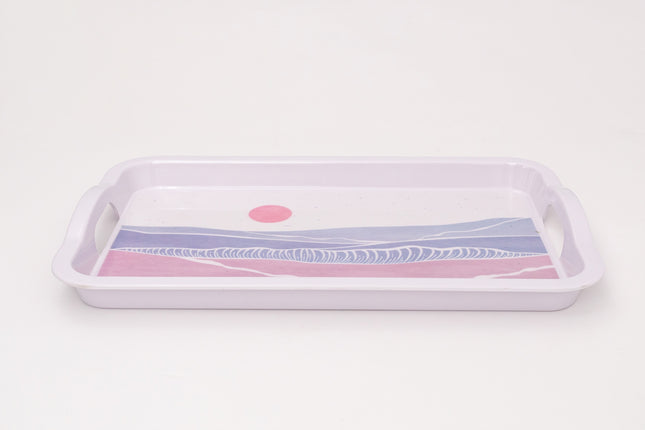 Bright Designs Melamine Rectangle Tray Set of 1 (L 55cm W 35cm) Wave (Summer Collection)