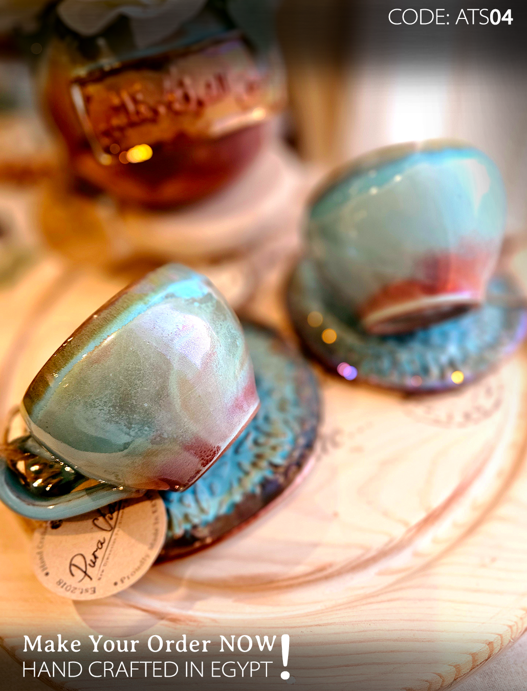 Pura Vida Artistic Set (2 Mugs & 2 Saucers)