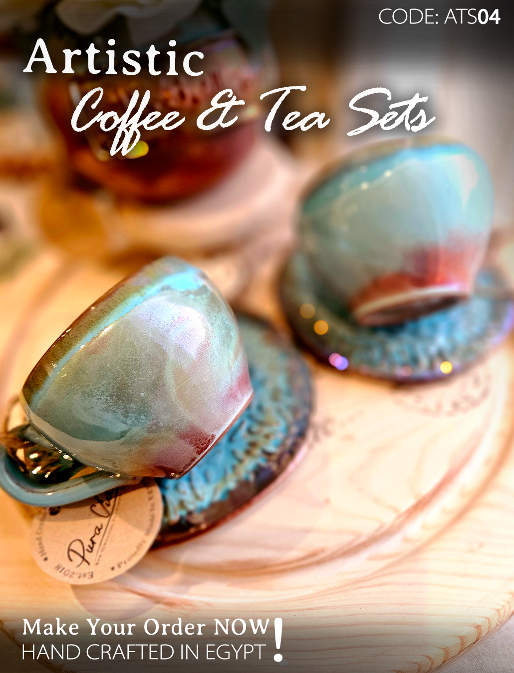 Pura Vida Artistic Set (2 Mugs & 2 Saucers)