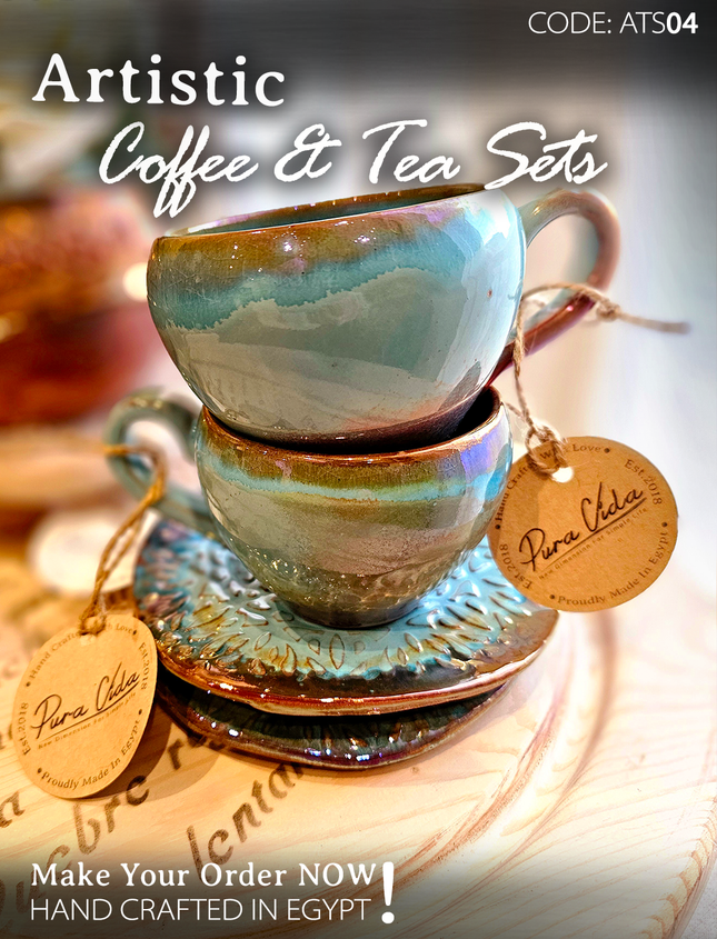 Pura Vida Artistic Set (2 Mugs & 2 Saucers)