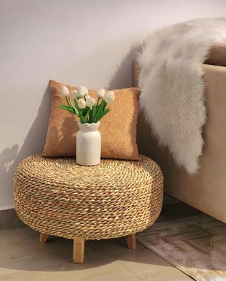 Handmade Khoos Pouf with Legs